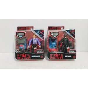 2021 SPIN MASTER THE BATMAN ACTION FIGURE LOT BATMAN & THE PENGUIN NOC